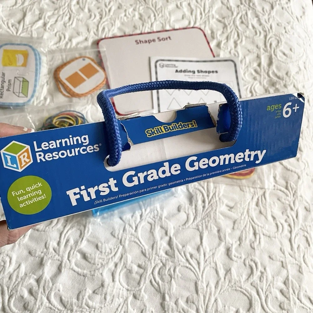 Skill Builders 128-Piece Learning Set Geometry Math 1st Graders Ages 6+ Shapes - Picture 4 of 10